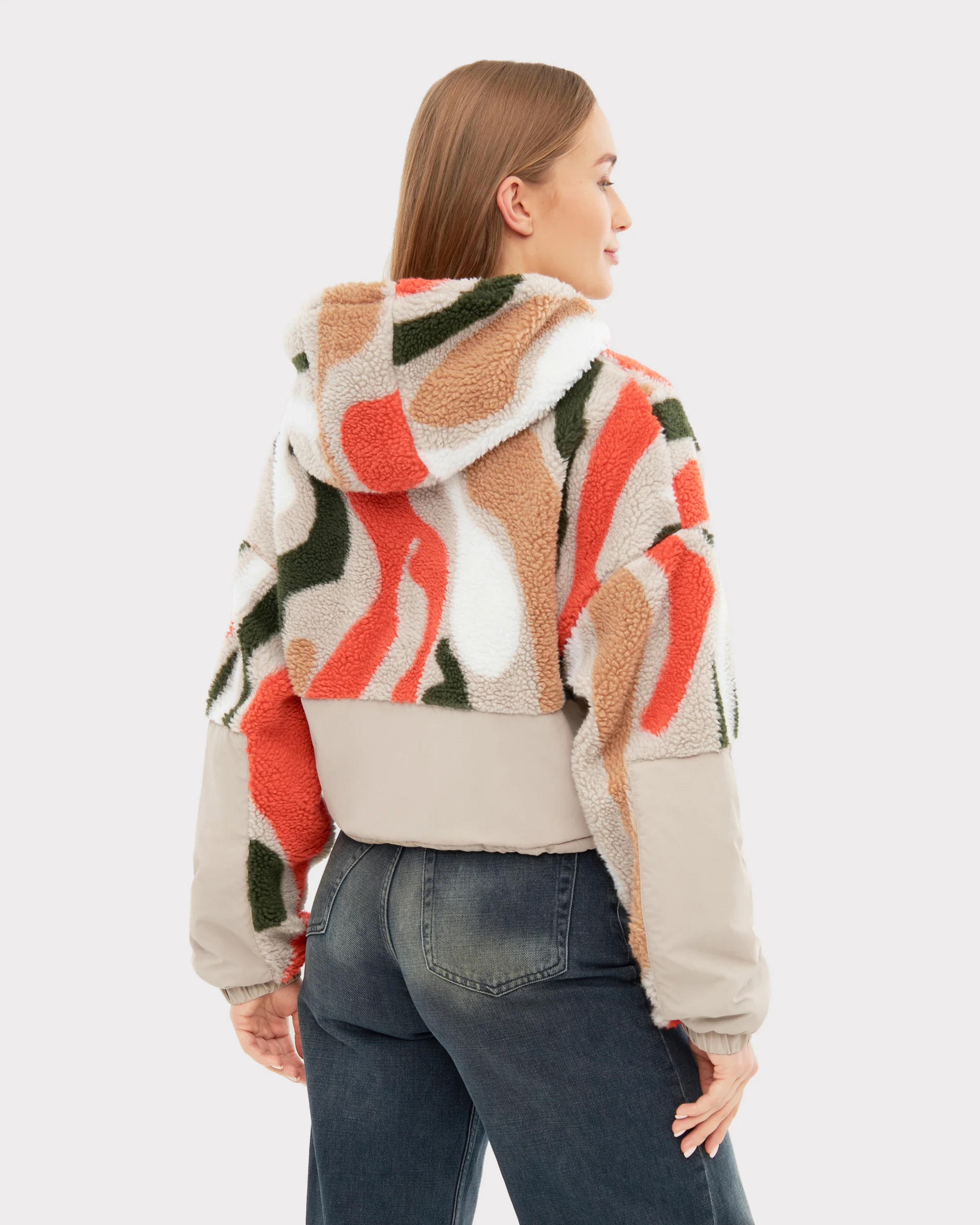 Cropped Teddy Fleecejacke "Carey" - Image 14