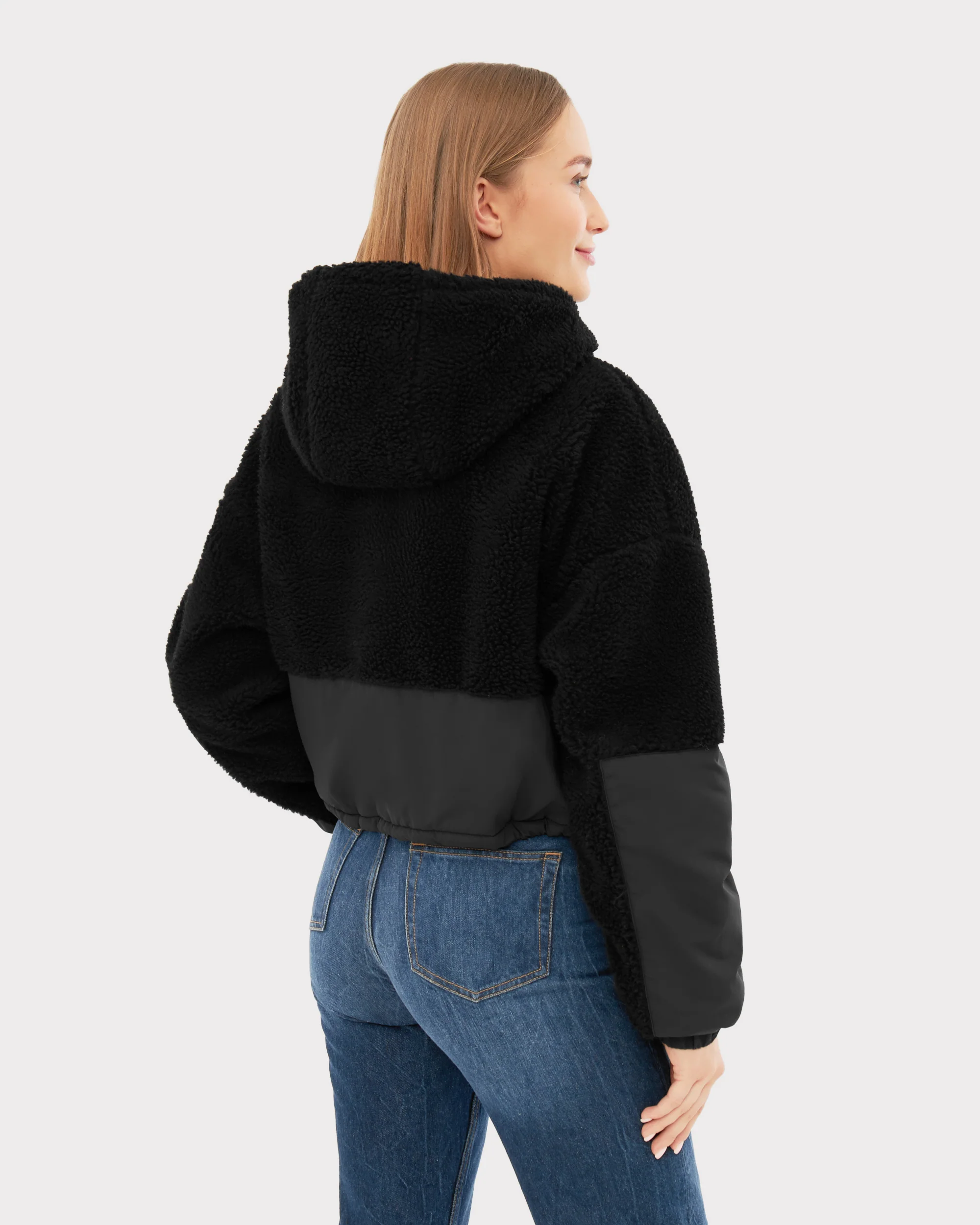Cropped Teddy Fleecejacke "Carey" - Image 30