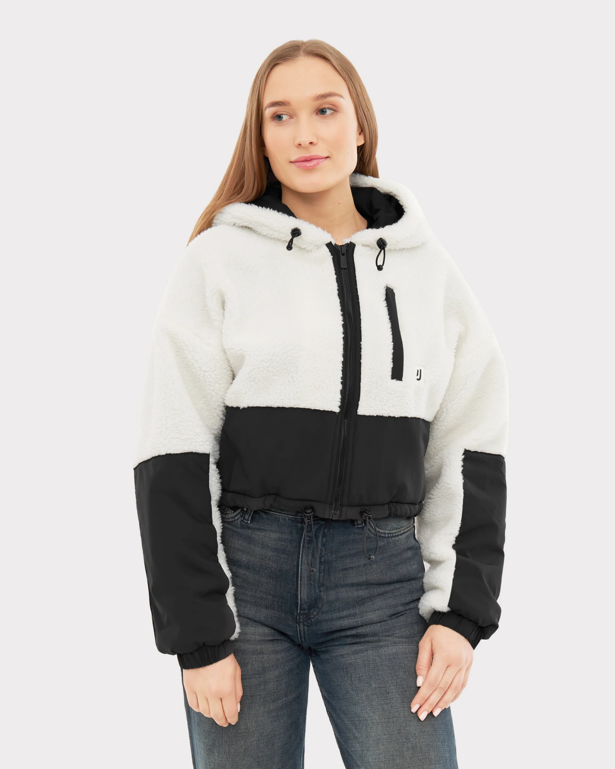 Cropped Teddy Fleecejacke "Carey" - Image 37